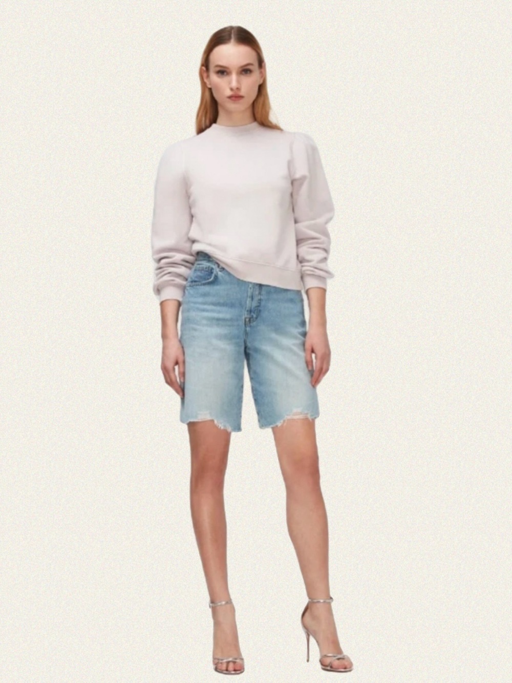 7 For All Mankind Easy James Denim Shorts